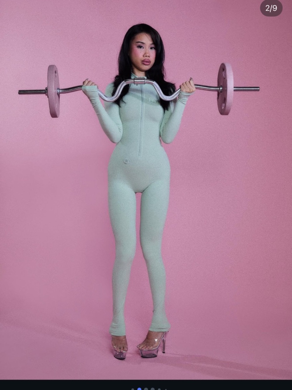 Body by Raven Tracy Mint Green Flared Jumpsuit